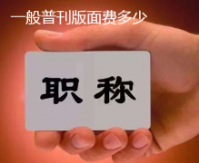 一般普刊版面费多少